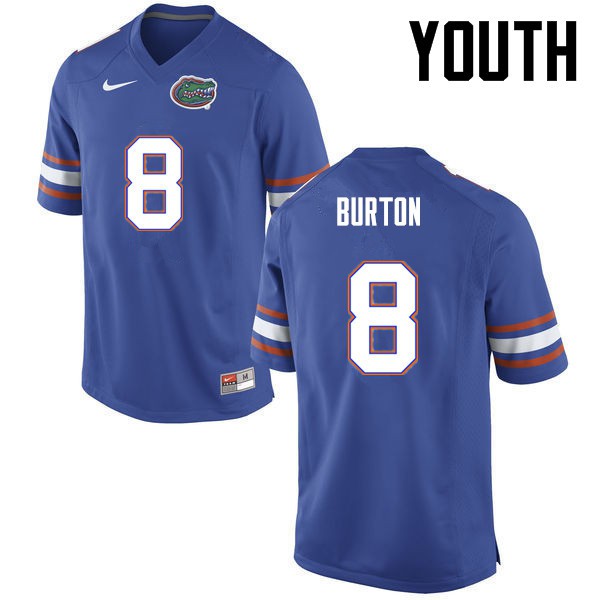 Florida Gators Youth #8 Trey Burton College Football Blue